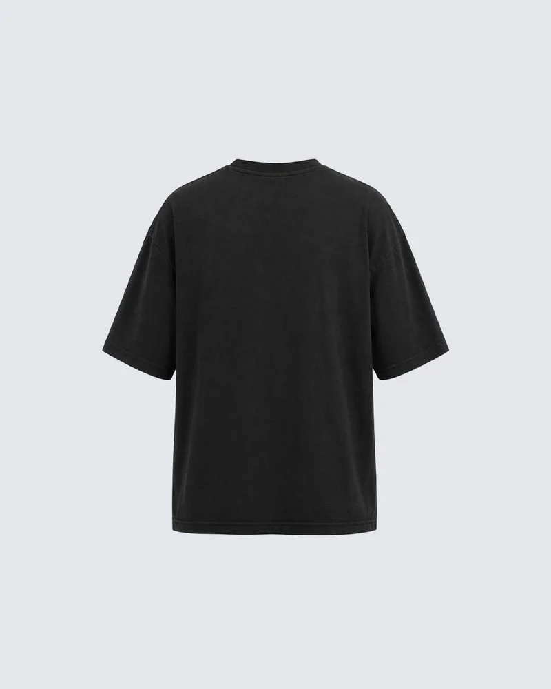 KIIKIO Gothic Cross Graphic Oversized T-Shirt