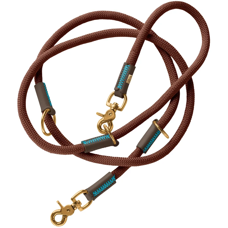 MALIA Set Halsband & Leine | schokobraun