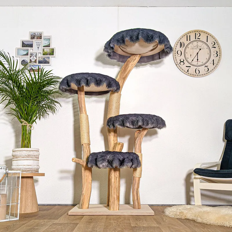 Naturkratzbaum 4423 Kratzbaum Natur Holz Design 174 cm hoch Katzenbaum
