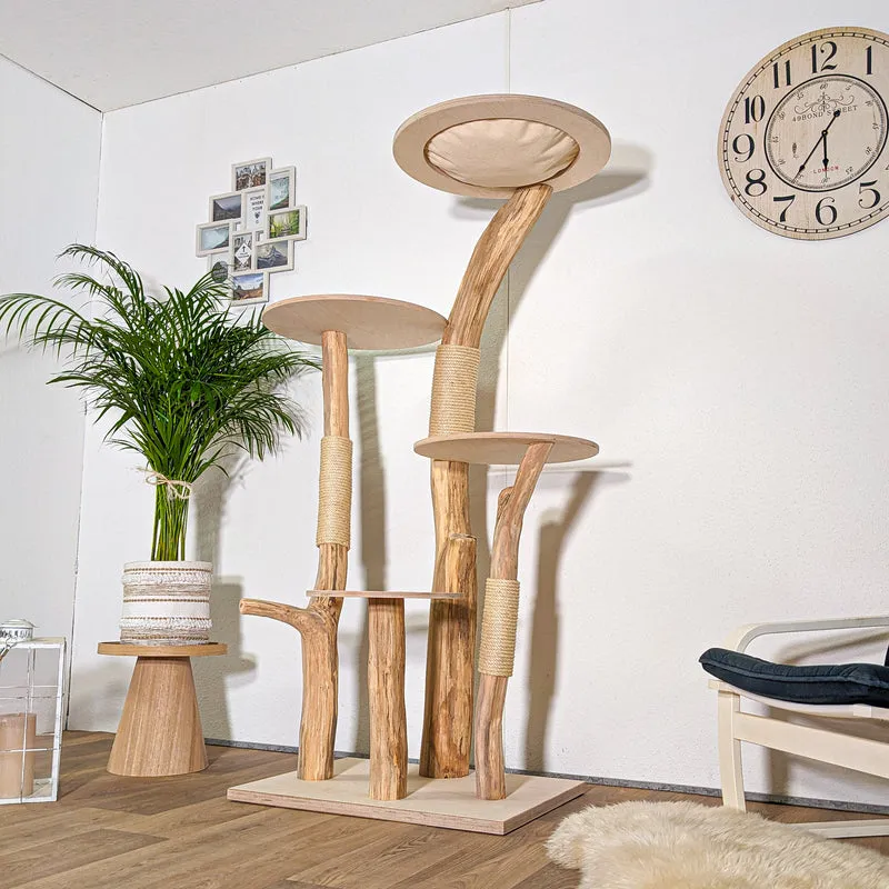 Naturkratzbaum 4423 Kratzbaum Natur Holz Design 174 cm hoch Katzenbaum