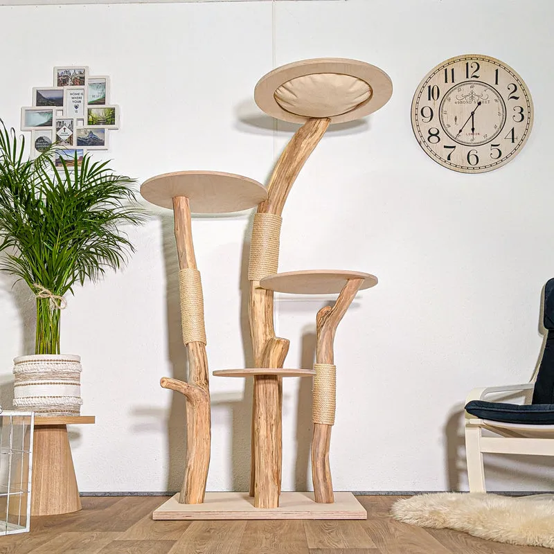Naturkratzbaum 4423 Kratzbaum Natur Holz Design 174 cm hoch Katzenbaum