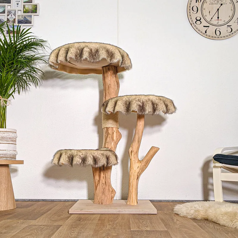 Naturkratzbaum 4432 Kratzbaum Natur Holz Design 123 cm hoch Katzenbaum