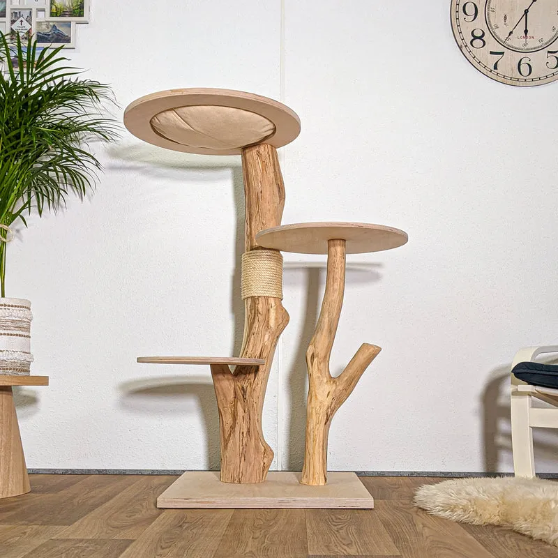 Naturkratzbaum 4432 Kratzbaum Natur Holz Design 123 cm hoch Katzenbaum