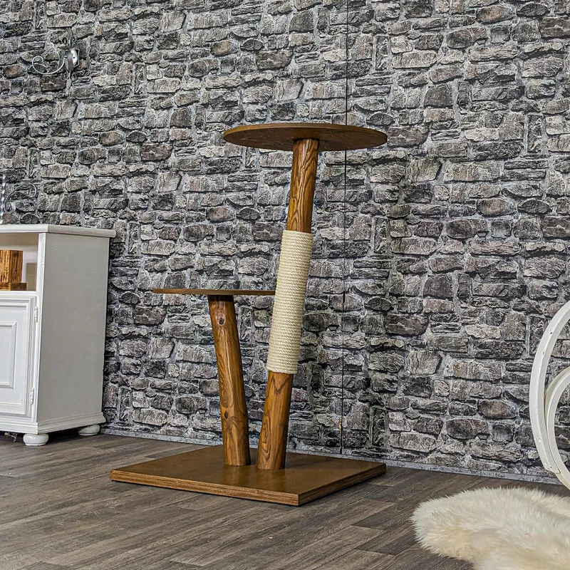 Outdoor Naturkratzbaum CA0012 Kratzbaum Natur Holz Design 105 cm hoch Katzenbaum