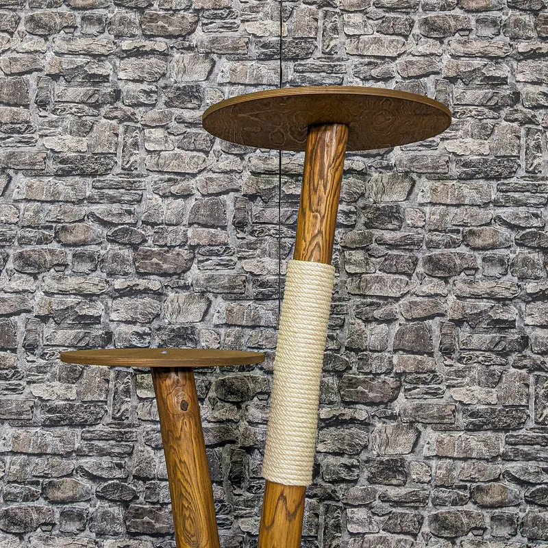 Outdoor Naturkratzbaum CA0012 Kratzbaum Natur Holz Design 105 cm hoch Katzenbaum