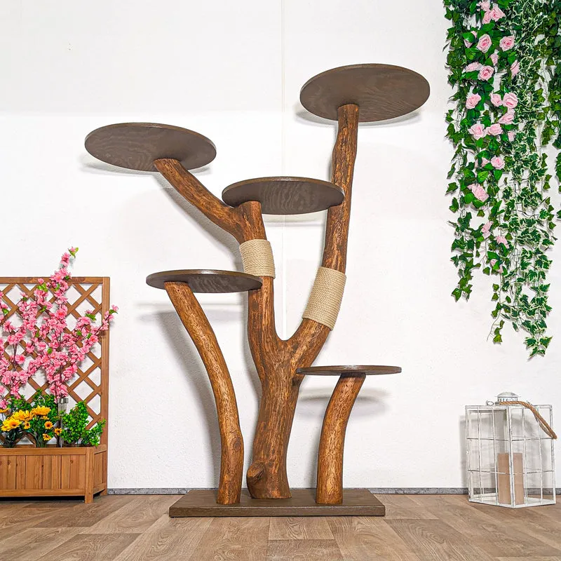 Outdoor Naturkratzbaum 4408 Kratzbaum Natur Holz Design 175 cm hoch Katzenbaum