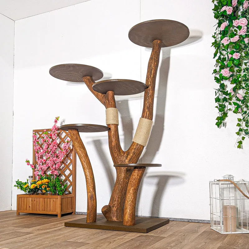 Outdoor Naturkratzbaum 4408 Kratzbaum Natur Holz Design 175 cm hoch Katzenbaum