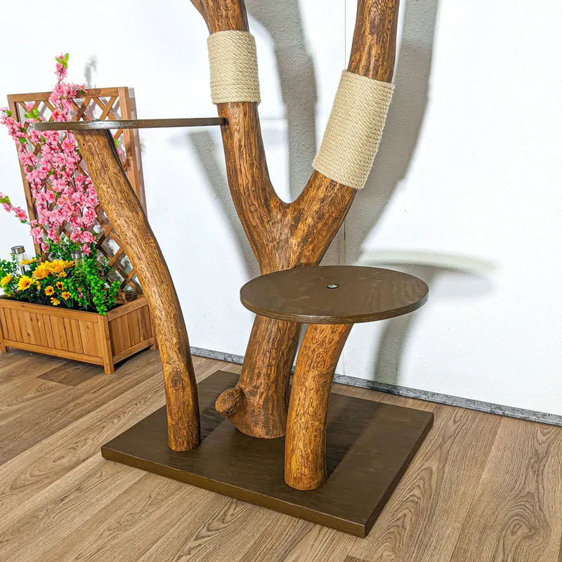 Outdoor Naturkratzbaum 4408 Kratzbaum Natur Holz Design 175 cm hoch Katzenbaum
