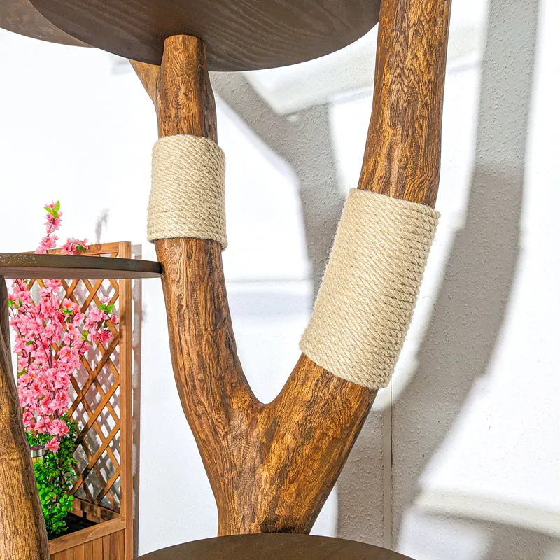 Outdoor Naturkratzbaum 4408 Kratzbaum Natur Holz Design 175 cm hoch Katzenbaum