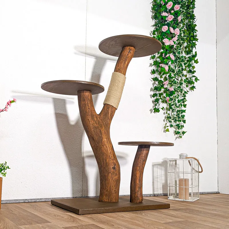 Outdoor Naturkratzbaum 4409 Kratzbaum Natur Holz Design 135 cm hoch Katzenbaum