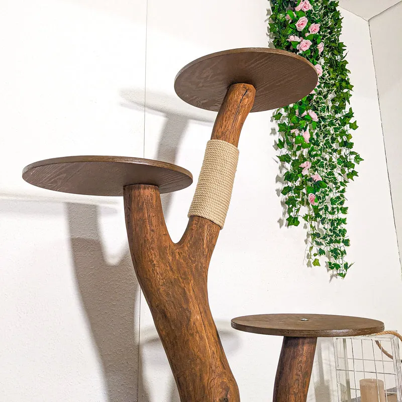 Outdoor Naturkratzbaum 4409 Kratzbaum Natur Holz Design 135 cm hoch Katzenbaum