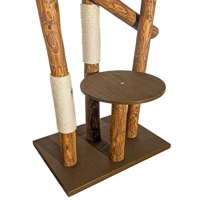 Outdoor Naturkratzbaum CA0031 Kratzbaum Natur Holz Design 205 cm hoch Katzenbaum