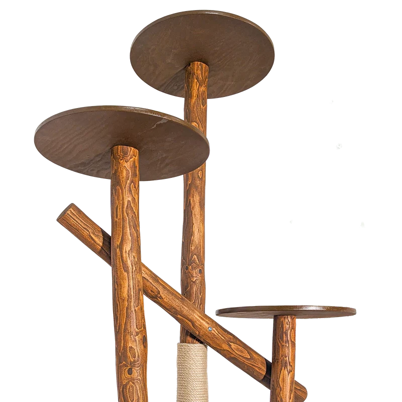 Outdoor Naturkratzbaum CA0031 Kratzbaum Natur Holz Design 205 cm hoch Katzenbaum