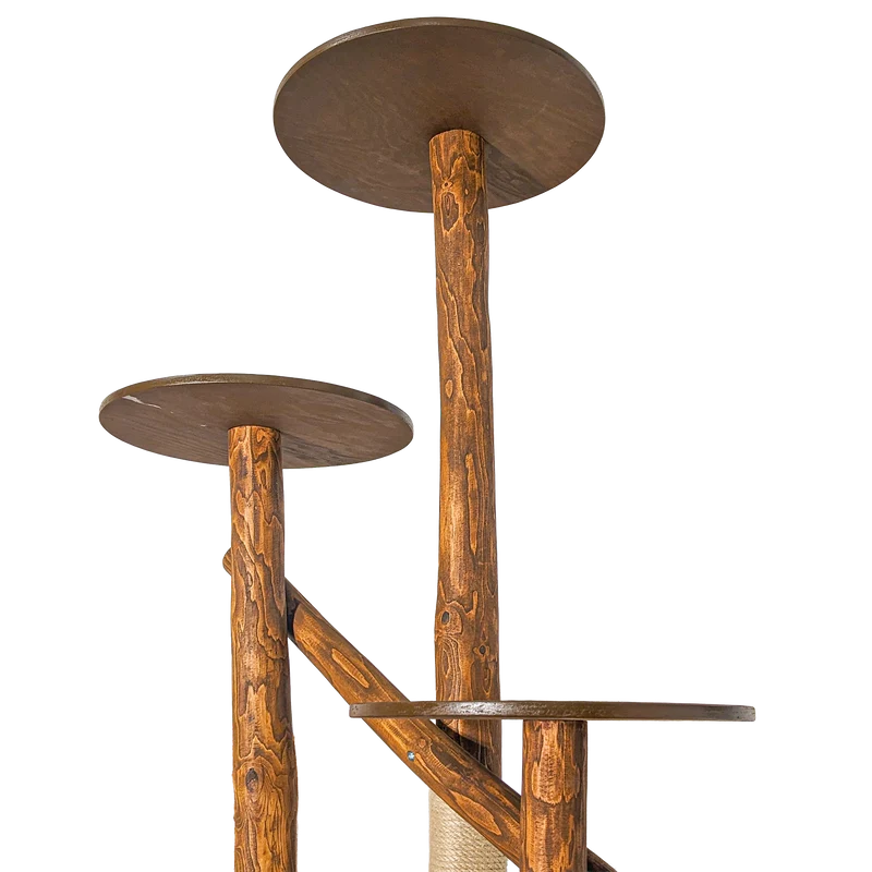 Outdoor Naturkratzbaum CA0031 Kratzbaum Natur Holz Design 205 cm hoch Katzenbaum
