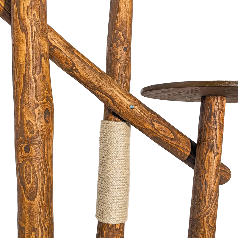 Outdoor Naturkratzbaum CA0031 Kratzbaum Natur Holz Design 205 cm hoch Katzenbaum