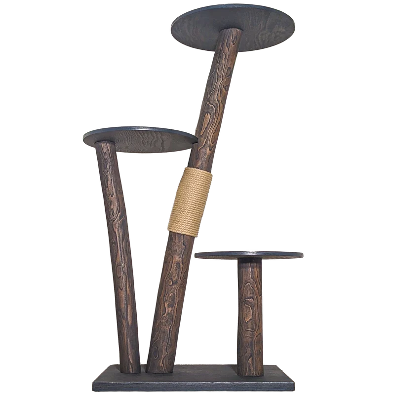 Outdoor Naturkratzbaum CA0032 Kratzbaum Natur Holz Design 155 cm hoch Katzenbaum