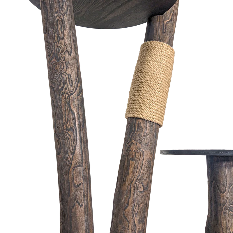 Outdoor Naturkratzbaum CA0032 Kratzbaum Natur Holz Design 155 cm hoch Katzenbaum