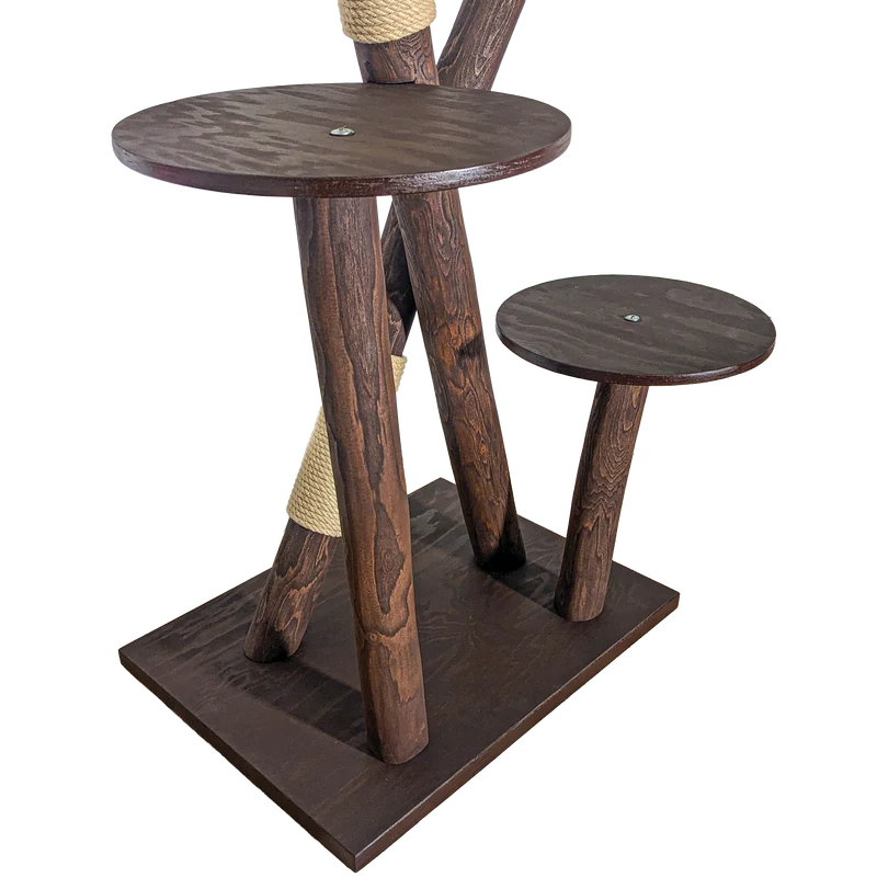 Outdoor Naturkratzbaum CA0033 Kratzbaum Natur Holz Design 160 cm hoch Katzenbaum