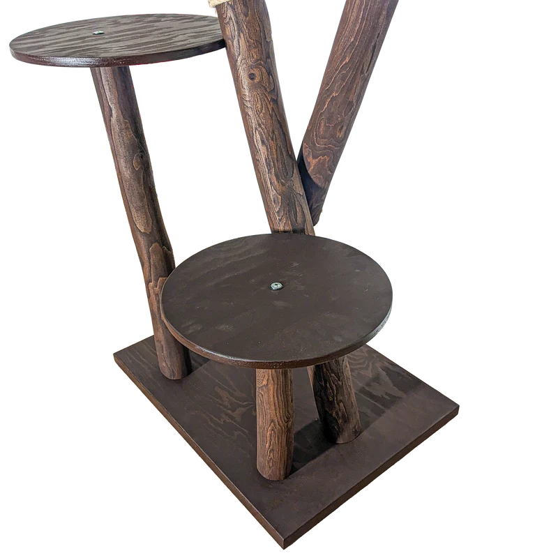 Outdoor Naturkratzbaum CA0033 Kratzbaum Natur Holz Design 160 cm hoch Katzenbaum