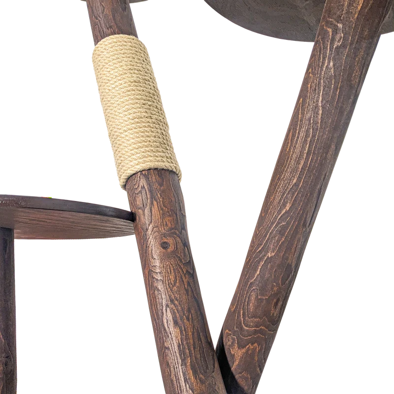 Outdoor Naturkratzbaum CA0033 Kratzbaum Natur Holz Design 160 cm hoch Katzenbaum