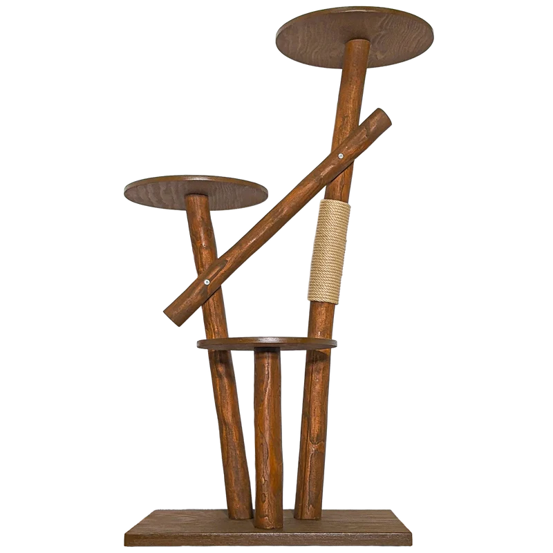 Outdoor Naturkratzbaum CA0034 Kratzbaum Natur Holz Design 155 cm hoch Katzenbaum