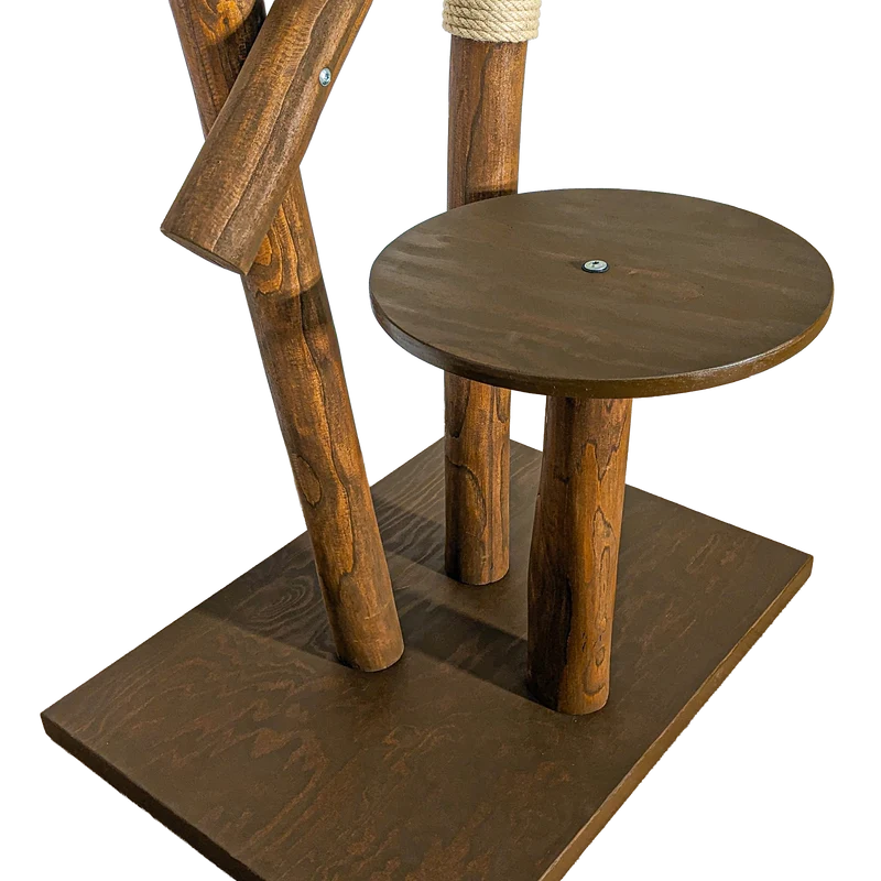 Outdoor Naturkratzbaum CA0034 Kratzbaum Natur Holz Design 155 cm hoch Katzenbaum