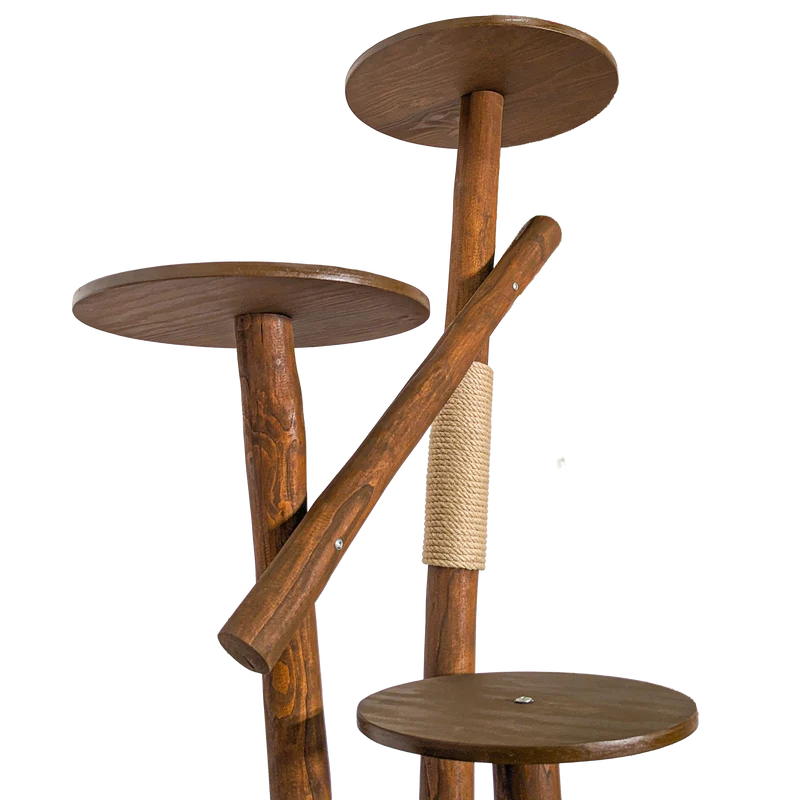 Outdoor Naturkratzbaum CA0034 Kratzbaum Natur Holz Design 155 cm hoch Katzenbaum