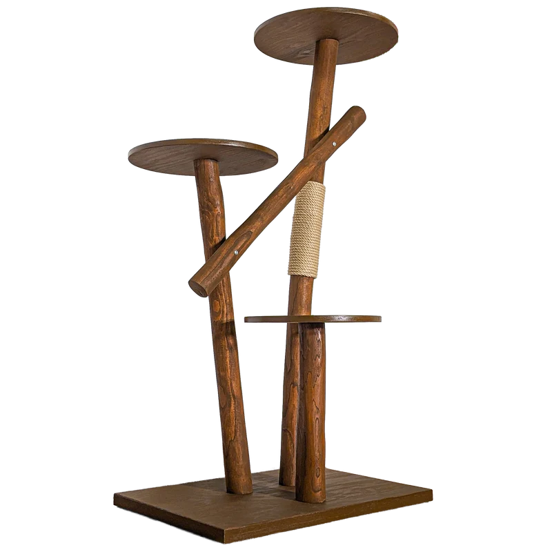 Outdoor Naturkratzbaum CA0034 Kratzbaum Natur Holz Design 155 cm hoch Katzenbaum