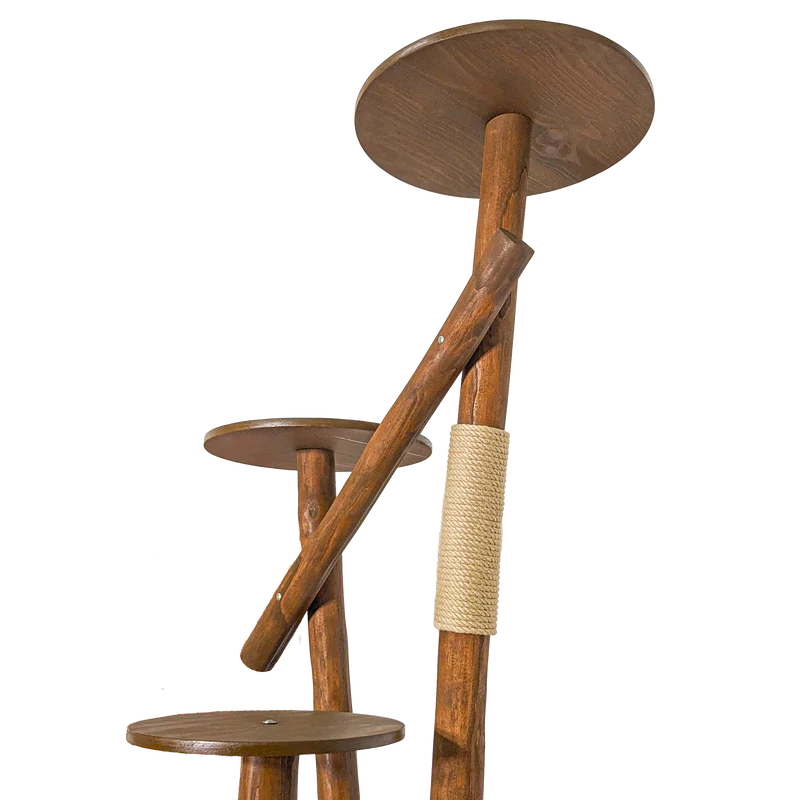 Outdoor Naturkratzbaum CA0034 Kratzbaum Natur Holz Design 155 cm hoch Katzenbaum