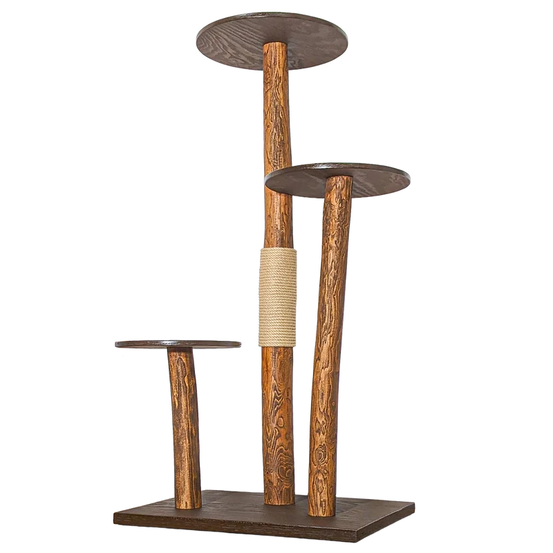 Outdoor Naturkratzbaum CA0035 Kratzbaum Natur Holz Design 155 cm hoch Katzenbaum