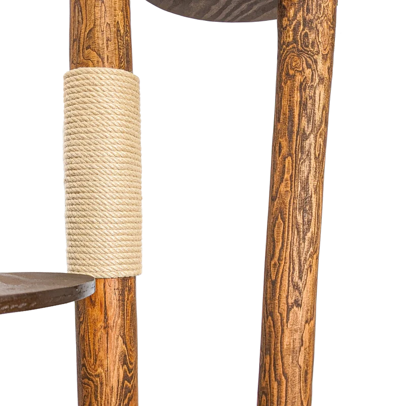 Outdoor Naturkratzbaum CA0035 Kratzbaum Natur Holz Design 155 cm hoch Katzenbaum