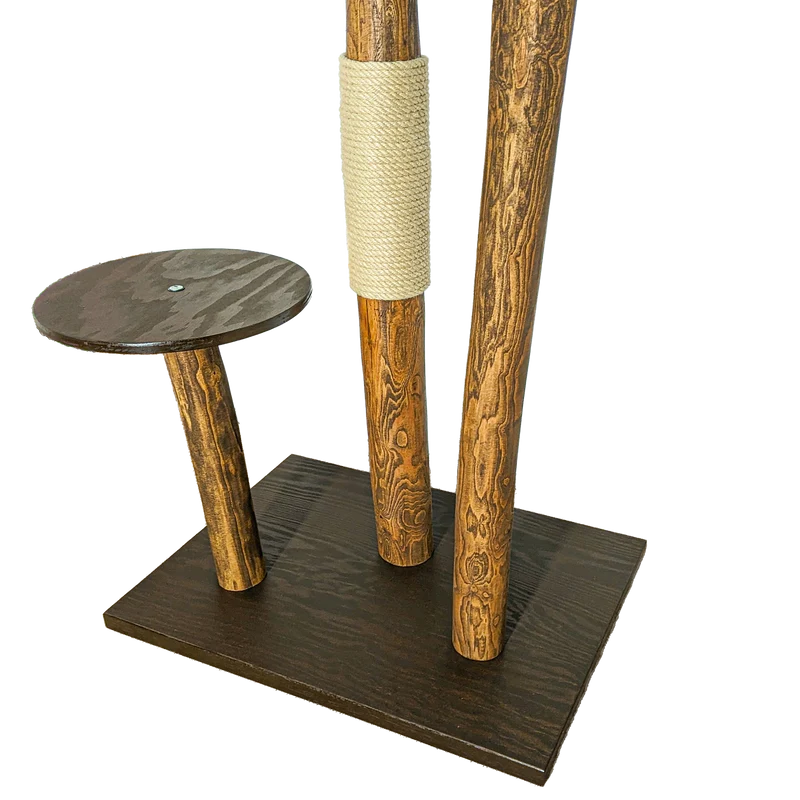Outdoor Naturkratzbaum CA0035 Kratzbaum Natur Holz Design 155 cm hoch Katzenbaum