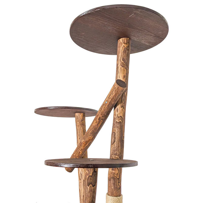 Outdoor Naturkratzbaum CA0036 Kratzbaum Natur Holz Design 160 cm hoch Katzenbaum
