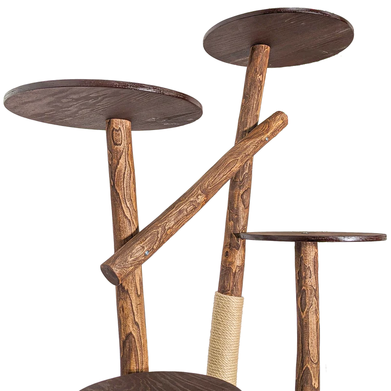 Outdoor Naturkratzbaum CA0036 Kratzbaum Natur Holz Design 160 cm hoch Katzenbaum