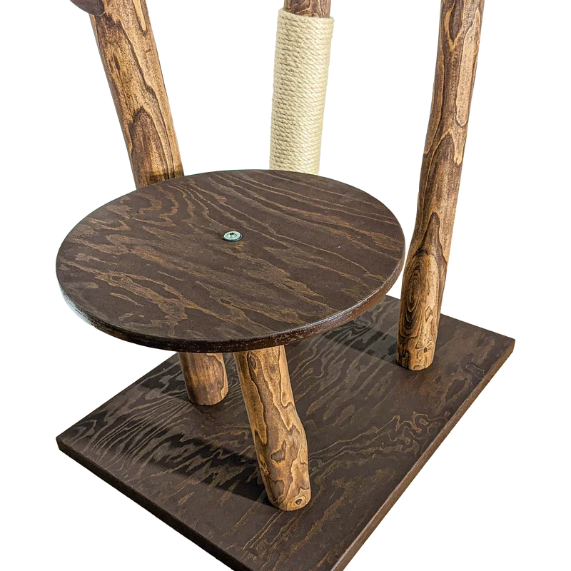 Outdoor Naturkratzbaum CA0036 Kratzbaum Natur Holz Design 160 cm hoch Katzenbaum