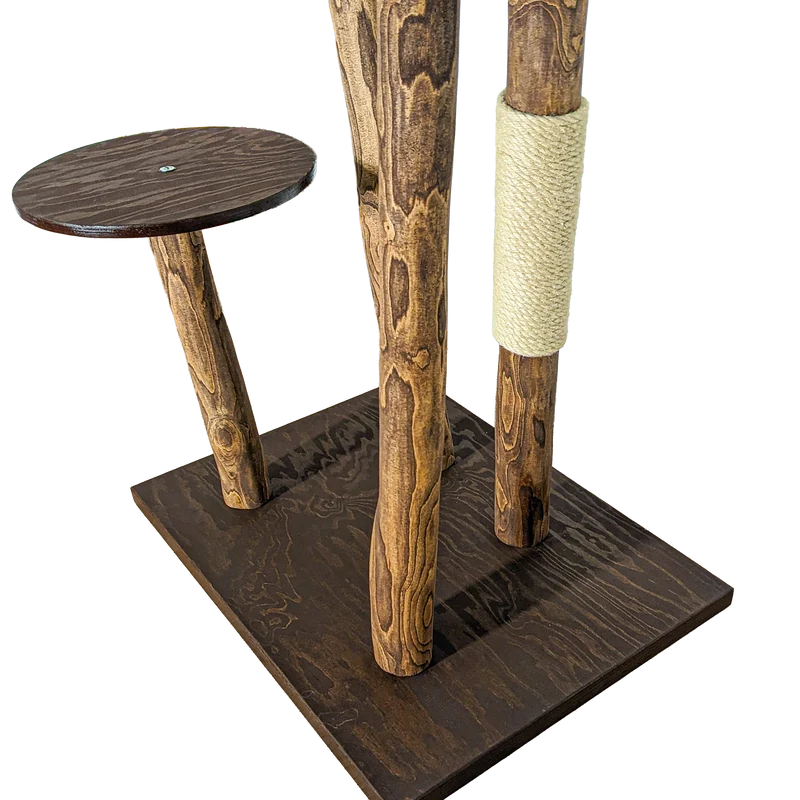Outdoor Naturkratzbaum CA0036 Kratzbaum Natur Holz Design 160 cm hoch Katzenbaum