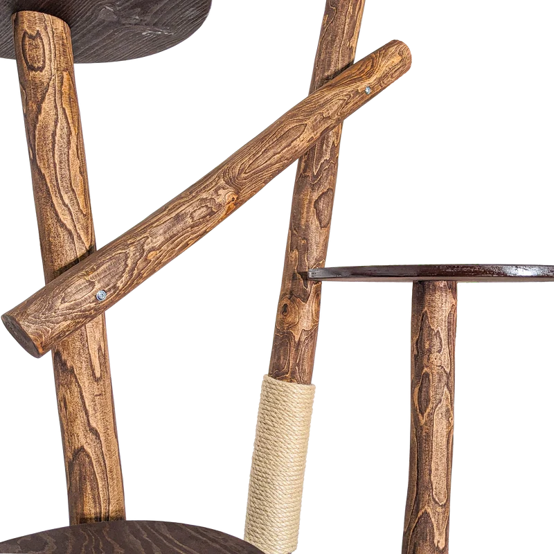 Outdoor Naturkratzbaum CA0036 Kratzbaum Natur Holz Design 160 cm hoch Katzenbaum