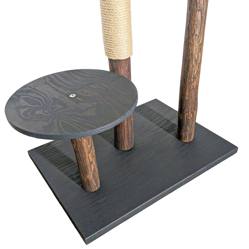 Outdoor Naturkratzbaum CA0037 Kratzbaum Natur Holz Design 125 cm hoch Katzenbaum