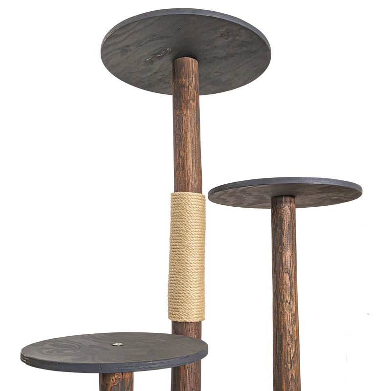 Outdoor Naturkratzbaum CA0037 Kratzbaum Natur Holz Design 125 cm hoch Katzenbaum
