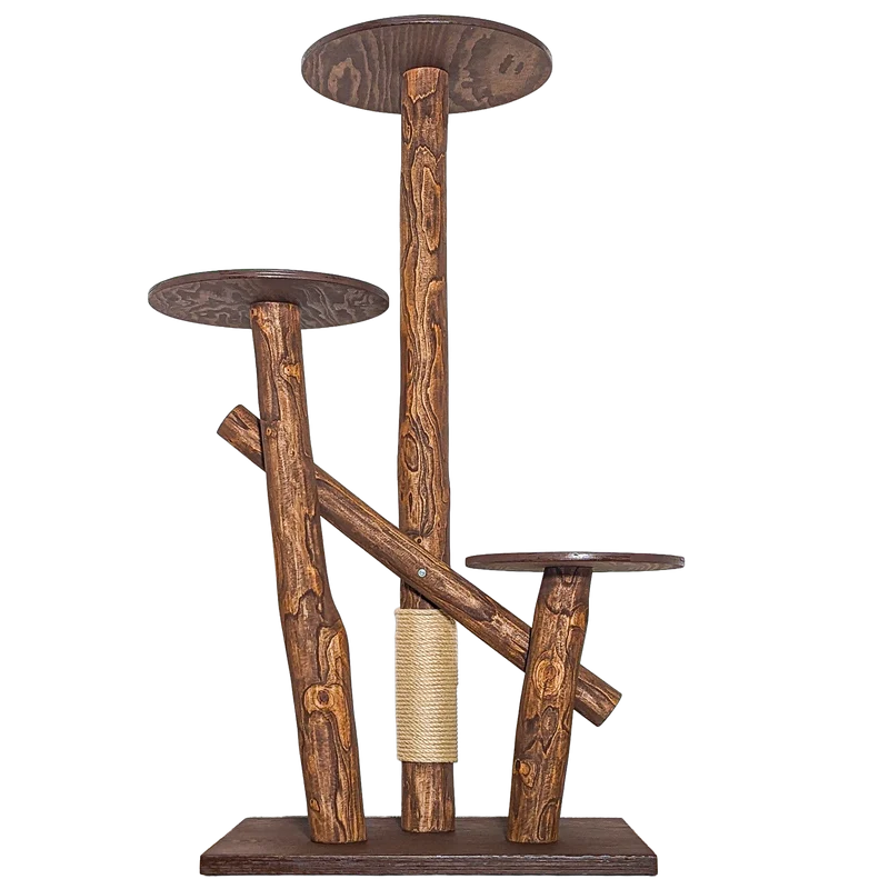 Outdoor Naturkratzbaum CA0038 Kratzbaum Natur Holz Design 155 cm hoch Katzenbaum
