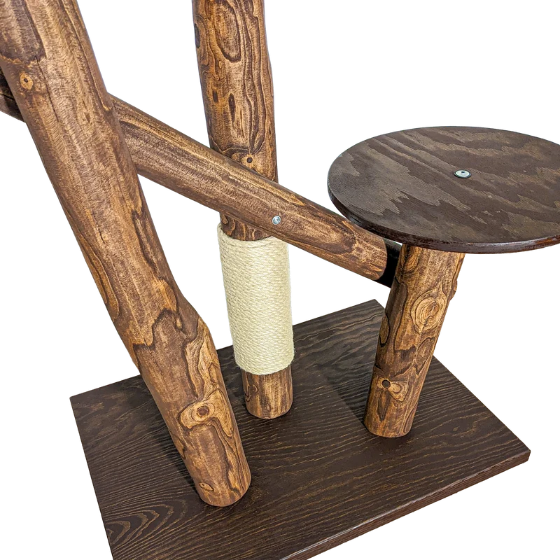 Outdoor Naturkratzbaum CA0038 Kratzbaum Natur Holz Design 155 cm hoch Katzenbaum