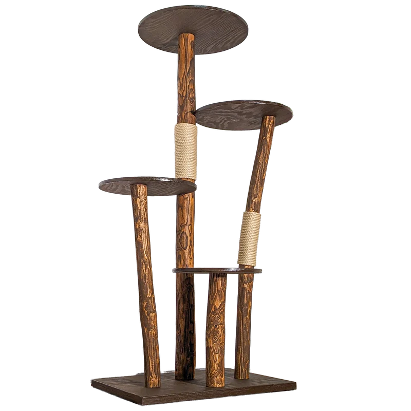 Outdoor Naturkratzbaum CA0039 Kratzbaum Natur Holz Design 175 cm hoch Katzenbaum