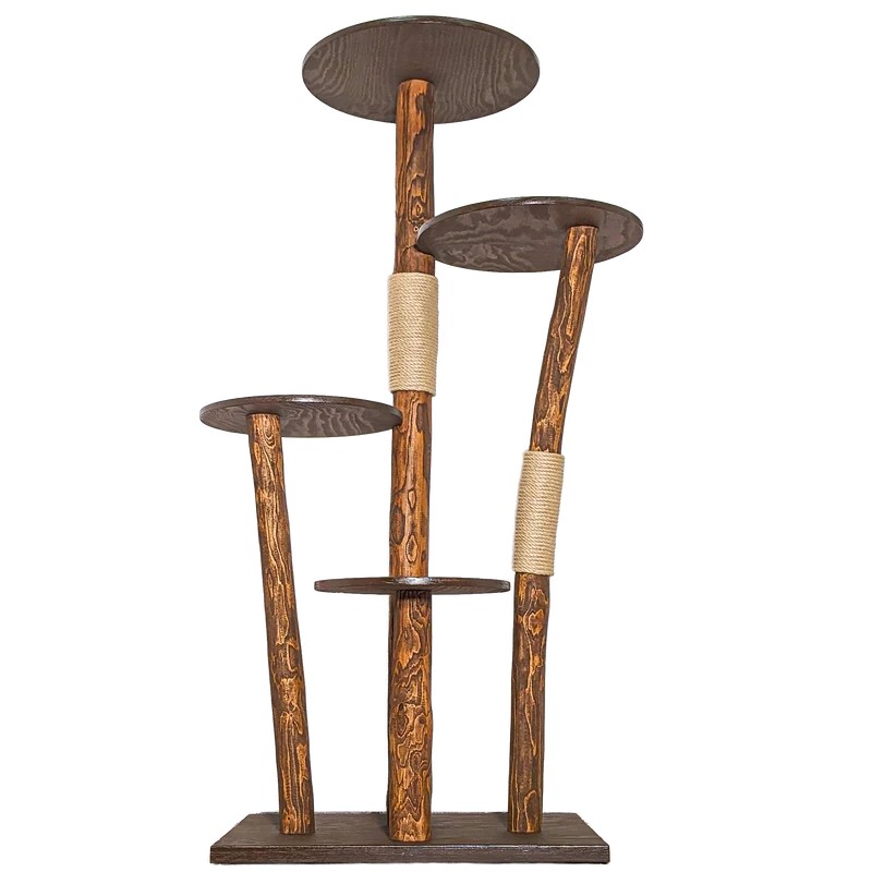 Outdoor Naturkratzbaum CA0039 Kratzbaum Natur Holz Design 175 cm hoch Katzenbaum