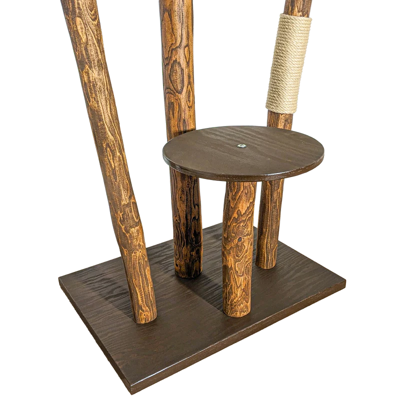 Outdoor Naturkratzbaum CA0039 Kratzbaum Natur Holz Design 175 cm hoch Katzenbaum