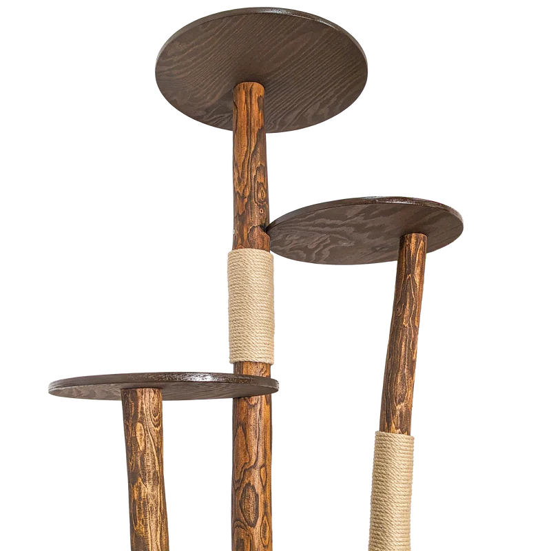 Outdoor Naturkratzbaum CA0039 Kratzbaum Natur Holz Design 175 cm hoch Katzenbaum