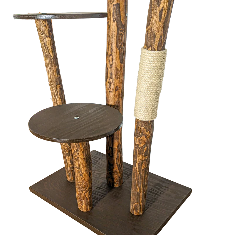 Outdoor Naturkratzbaum CA0039 Kratzbaum Natur Holz Design 175 cm hoch Katzenbaum