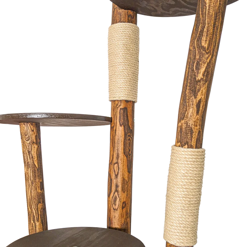 Outdoor Naturkratzbaum CA0039 Kratzbaum Natur Holz Design 175 cm hoch Katzenbaum