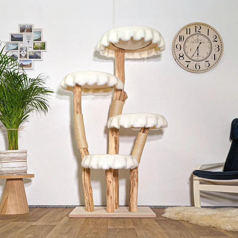 Naturkratzbaum 4410 Kratzbaum Natur Holz Design 175 cm hoch Katzenbaum