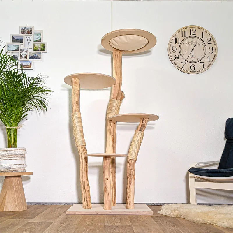 Naturkratzbaum 4410 Kratzbaum Natur Holz Design 175 cm hoch Katzenbaum