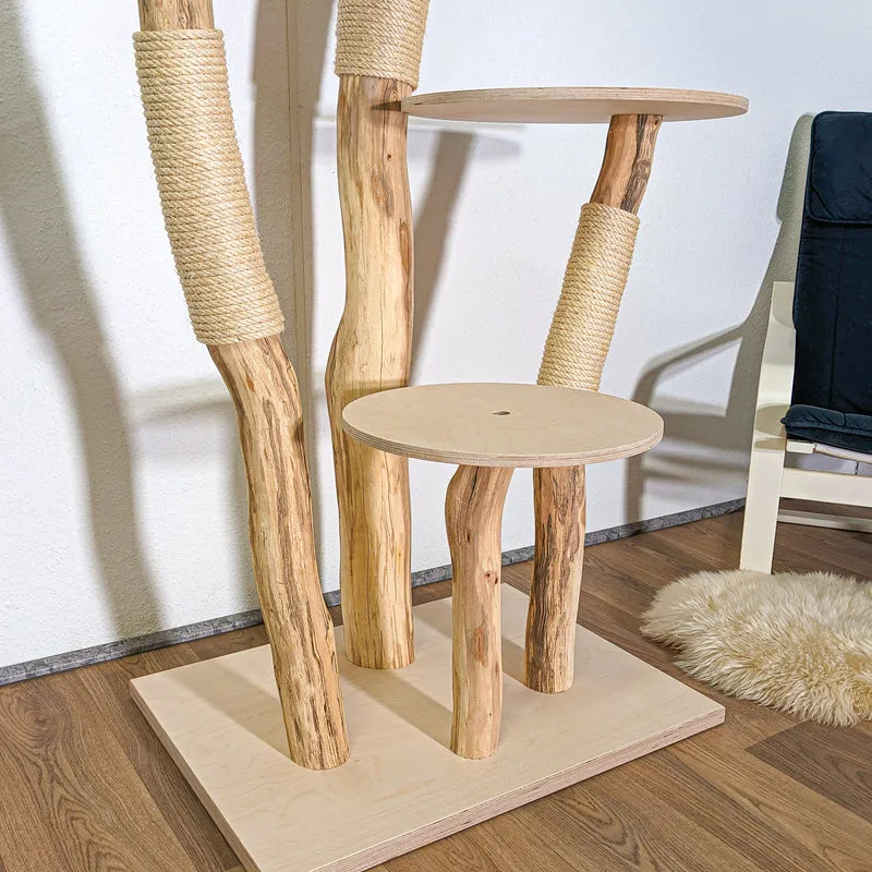 Naturkratzbaum 4410 Kratzbaum Natur Holz Design 175 cm hoch Katzenbaum